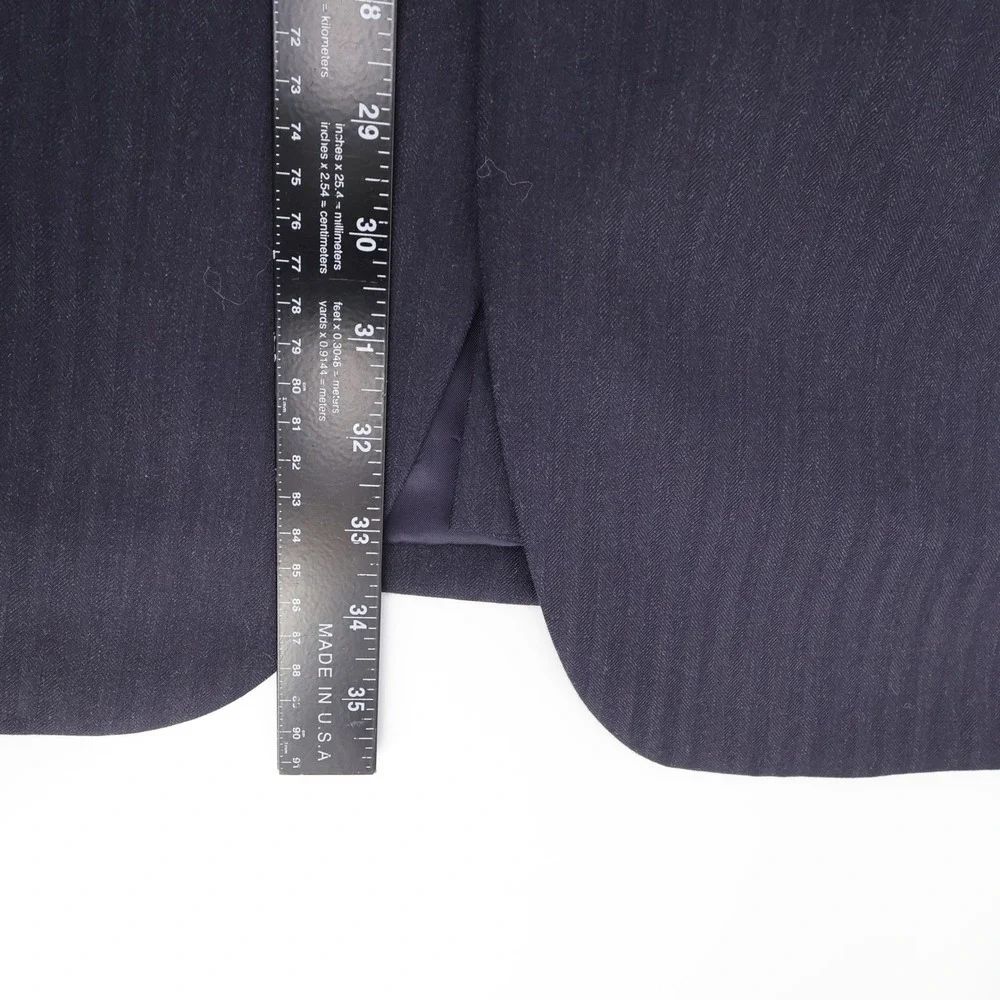Jos. A. Bank‎ Signature Collection Pinstripe Wool Suit Navy Blue Mens 44L 36x31